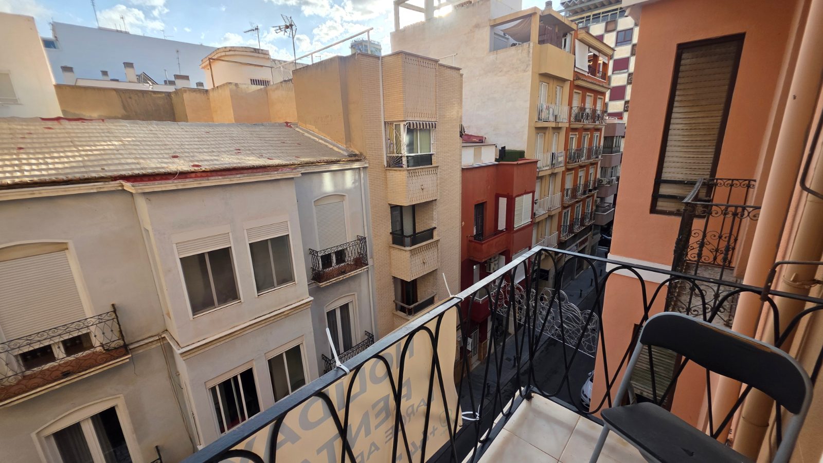 Terraza con vistas a la calle